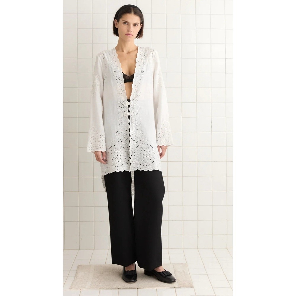 Bode Belvoir Top. 100% Linen $1300. NWT Size M